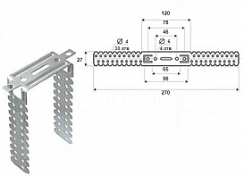 Подвес прямой (300 шт/уп) укороченный, 270х0,6 мм
